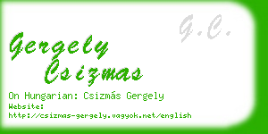 gergely csizmas business card