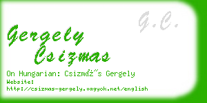 gergely csizmas business card